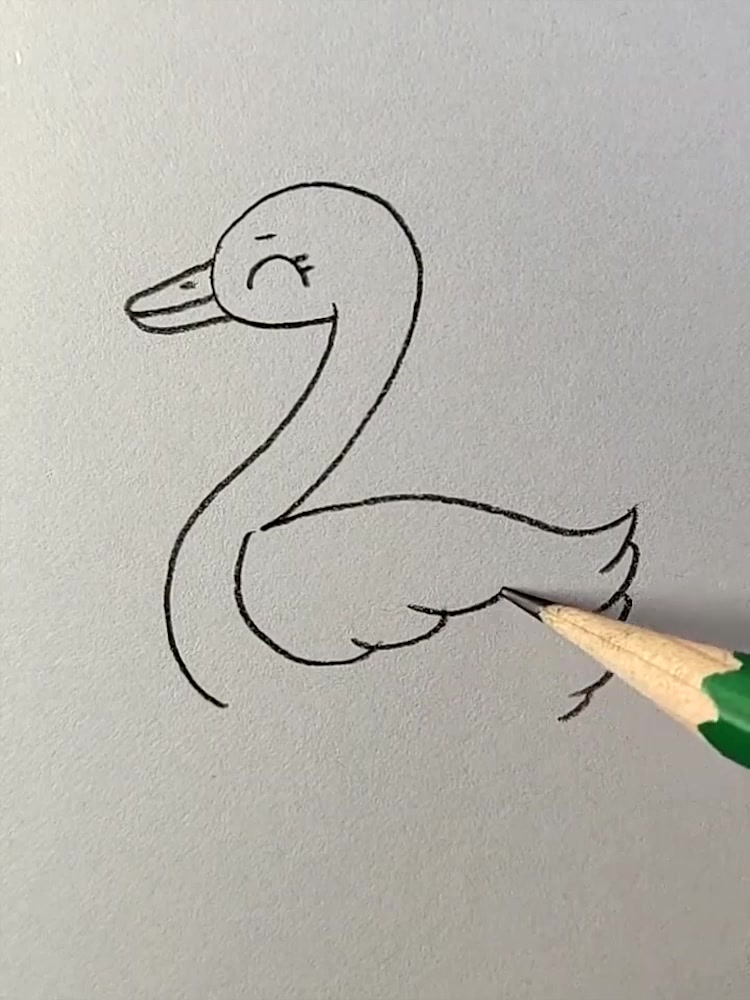 简笔画:可爱的小鹅