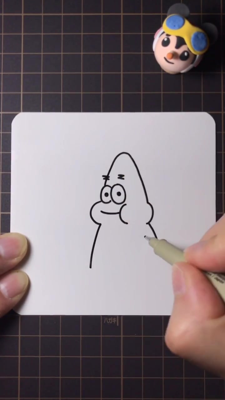 Q版的派大星简笔画,看两遍绝对能学会,手残党也不怕