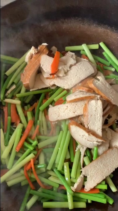 小炒 蒜苗炒猪肚猪耳 好吃下饭