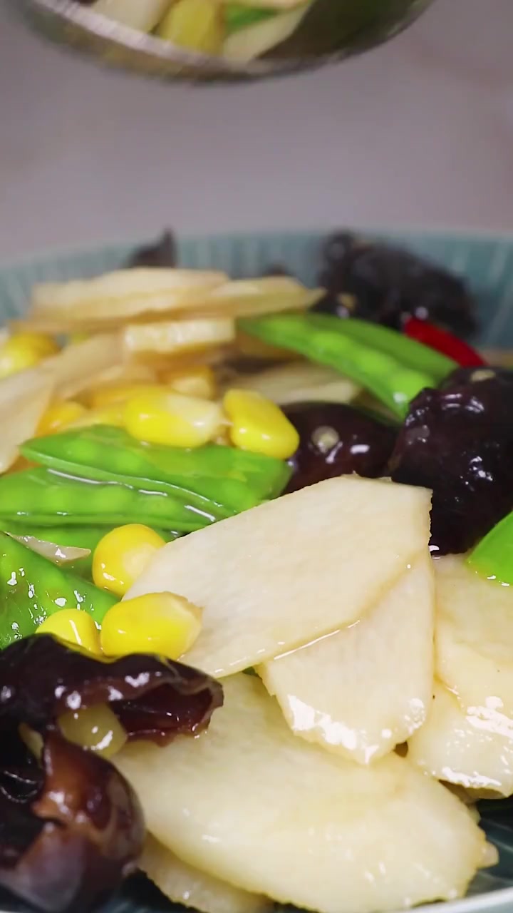 家常炒菜 扁豆炒山药,翠绿爽口,超级下饭!