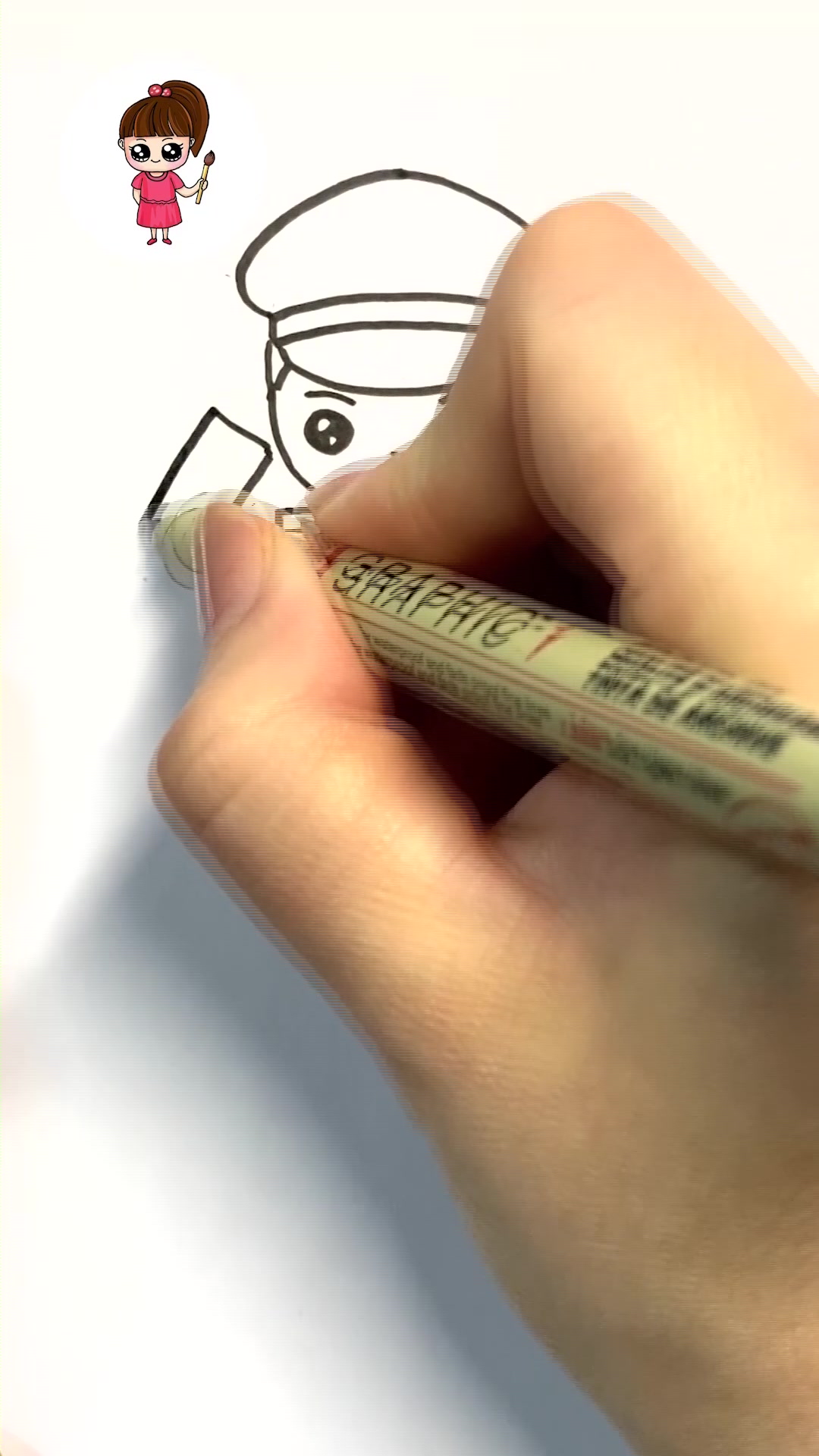 帅气的军人叔叔｜羊绵绵儿童简笔画