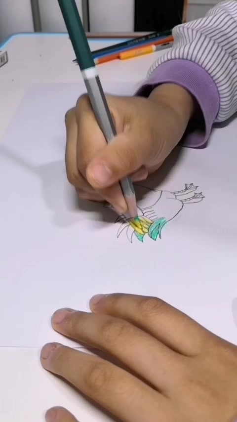 可爱动物系列,高傲的鸭子,儿童彩铅简笔画!