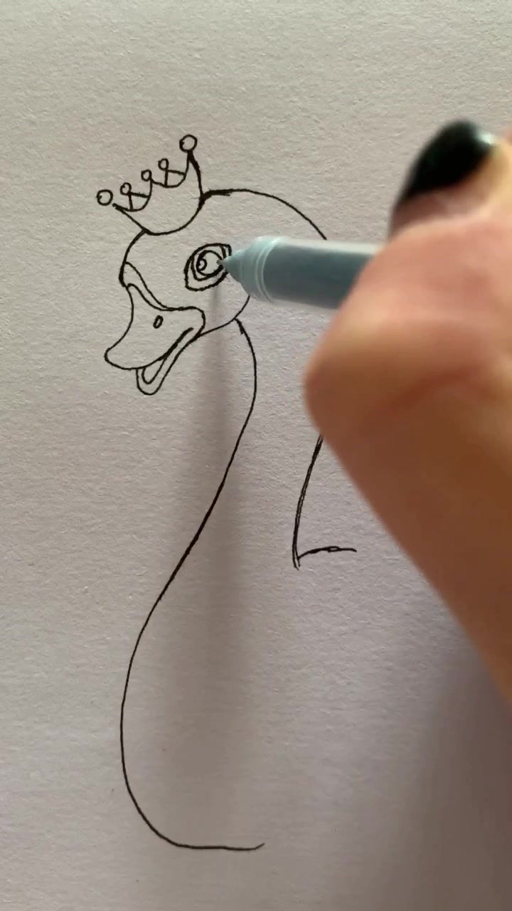 简笔画:一只漂亮的鹅