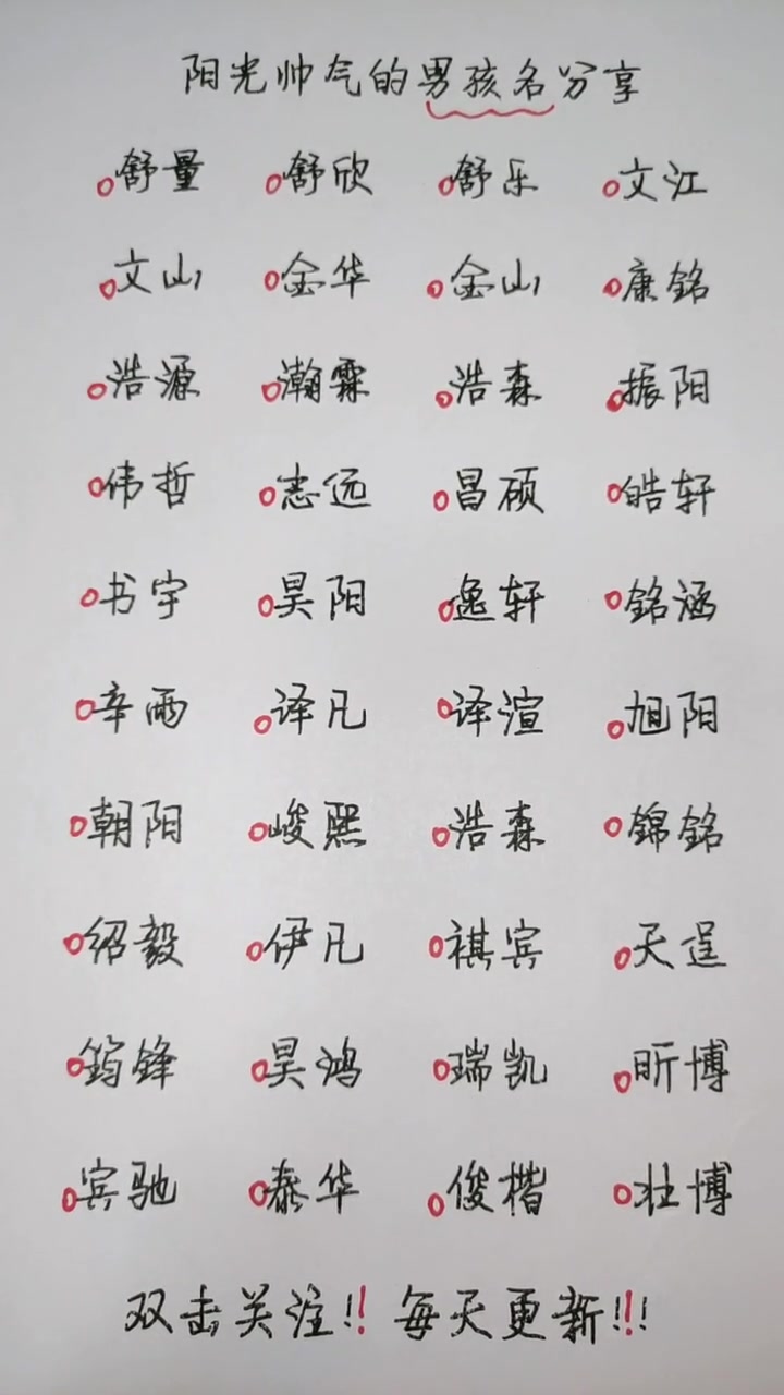 鼠年出生的宝宝,阳光帅气的男孩名字分享,推荐给大家