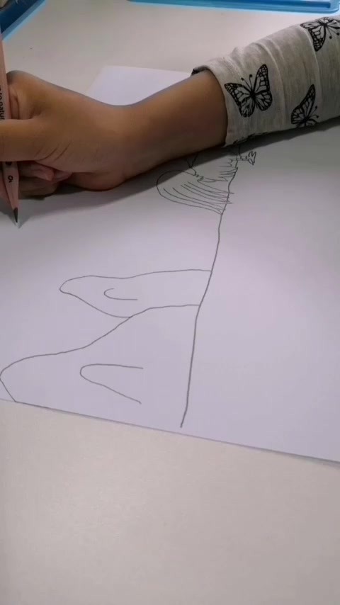 成语配画,呆若木鸡,儿童彩铅简笔画!