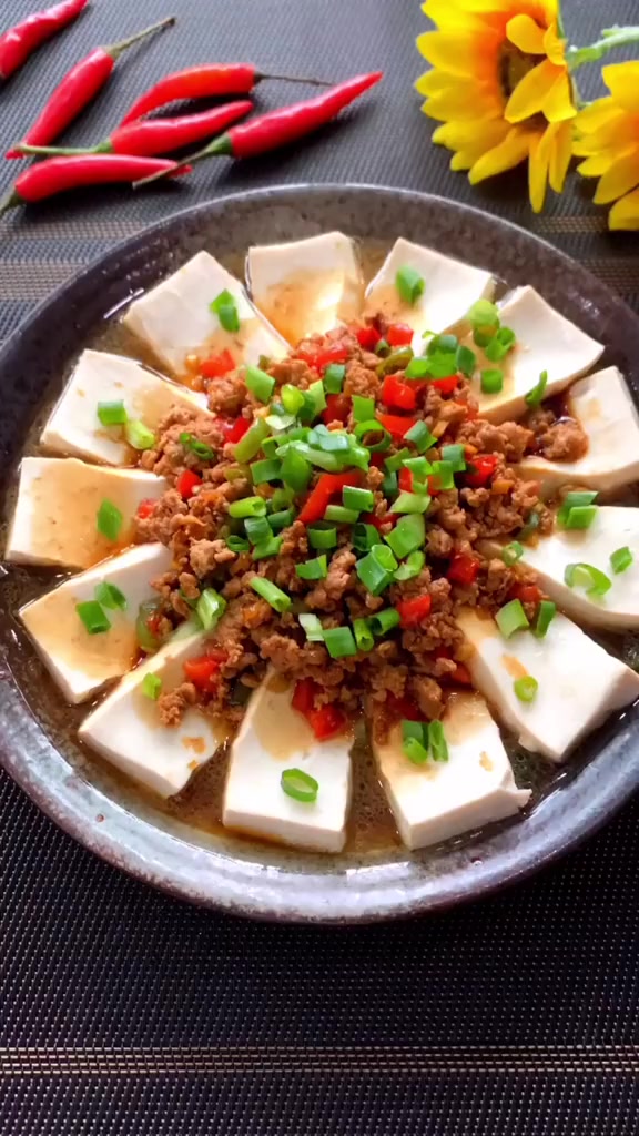 肉沫蒸豆腐做法,简单营养的家常菜,超下饭
