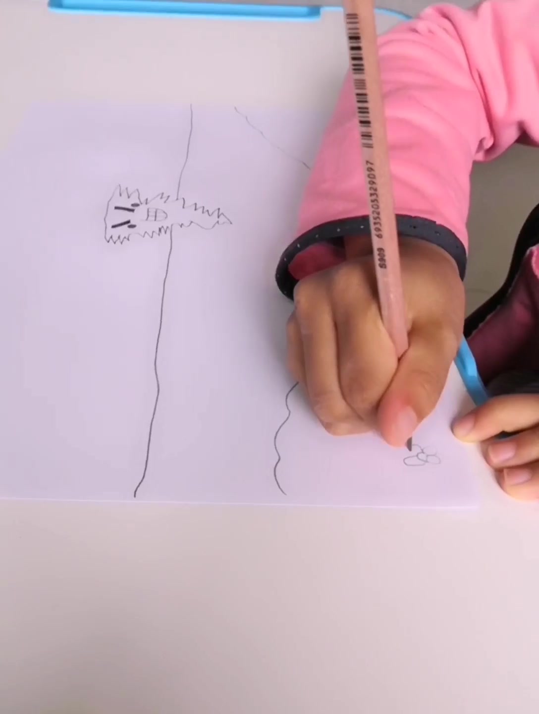 古诗配画,《风》,儿童创意彩铅简笔画!
