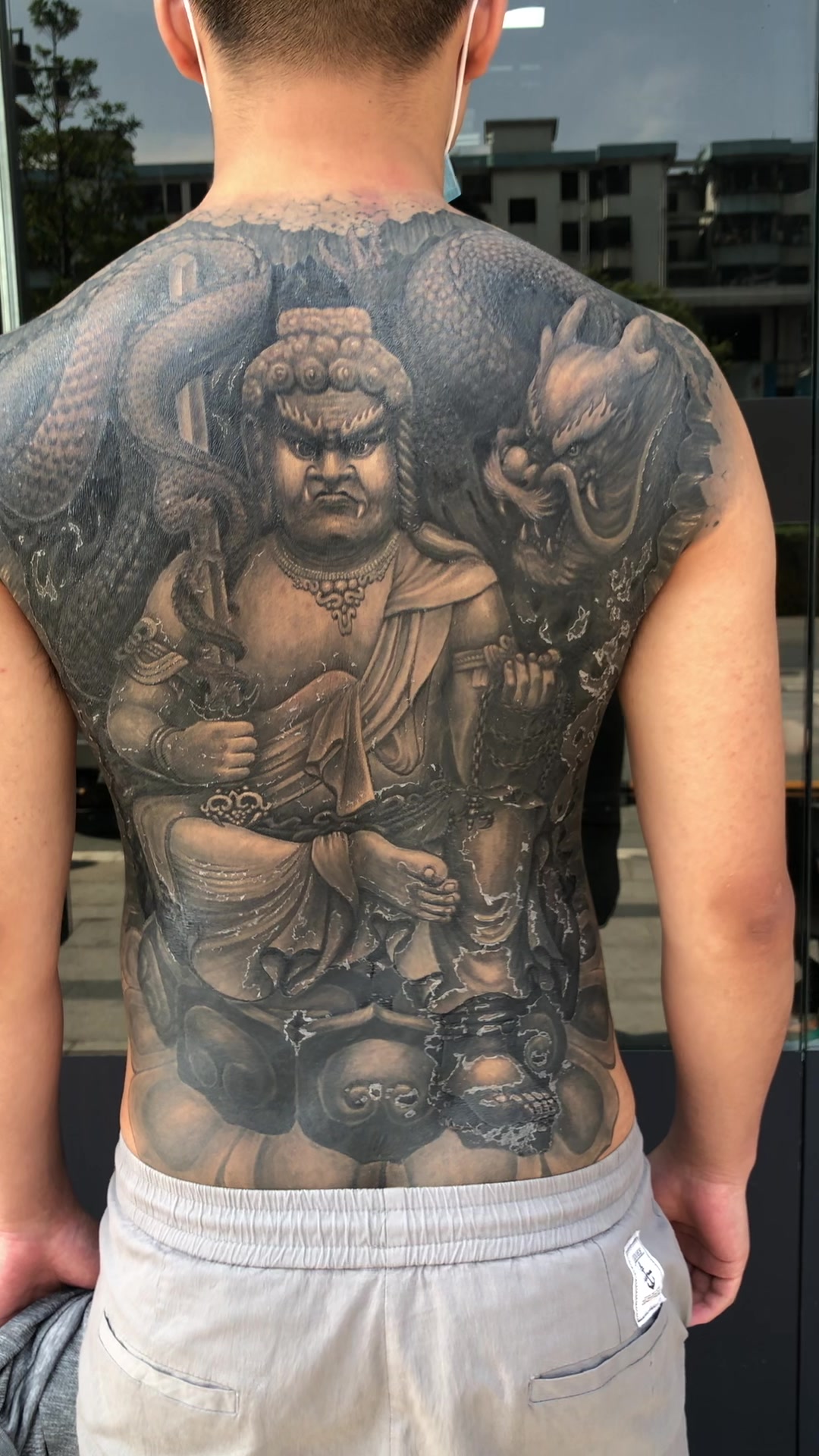 满背不动明王纹身