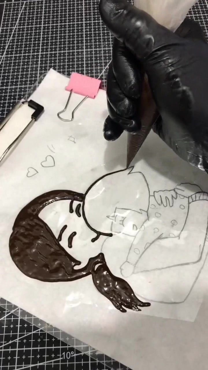 “妈妈,我爱你!”母亲节手绘巧克力奶油蛋糕,温馨又简约的款!