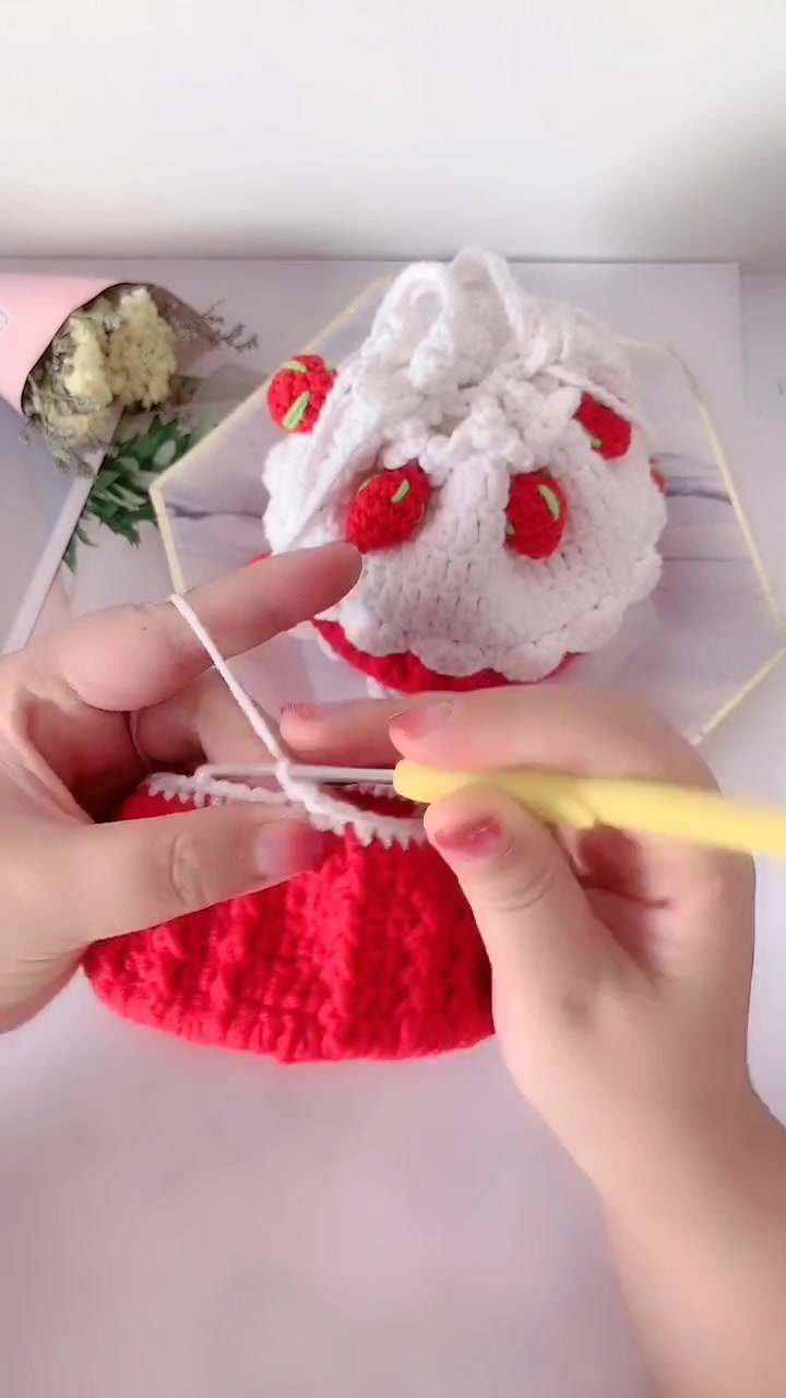 草莓蛋糕束口包教程五