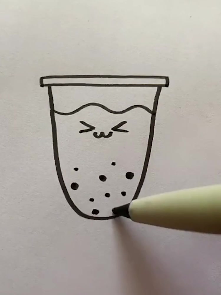 简笔画:奶茶的画画教程