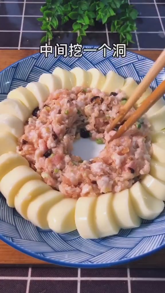 这样做的花环豆腐蒸肉糕,你吃过吗?