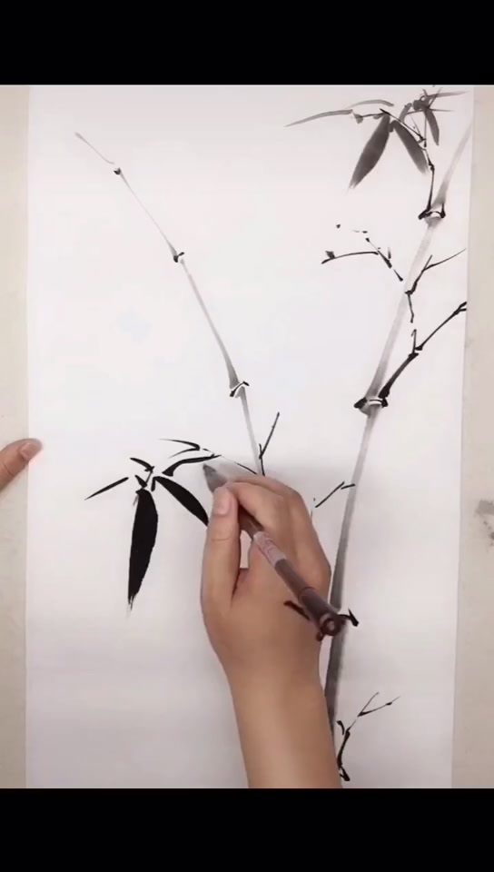 国画:简单易学的水墨画 大师教你如何快捷简单画竹子 建议收藏