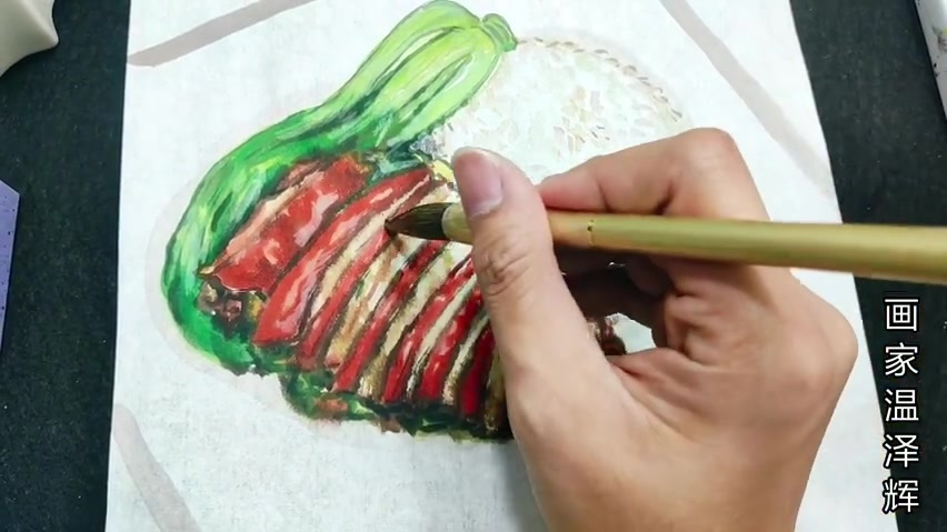 #我的绘画笔记#太好了,可以吃梅菜扣肉咯,肥而不腻,入口即化