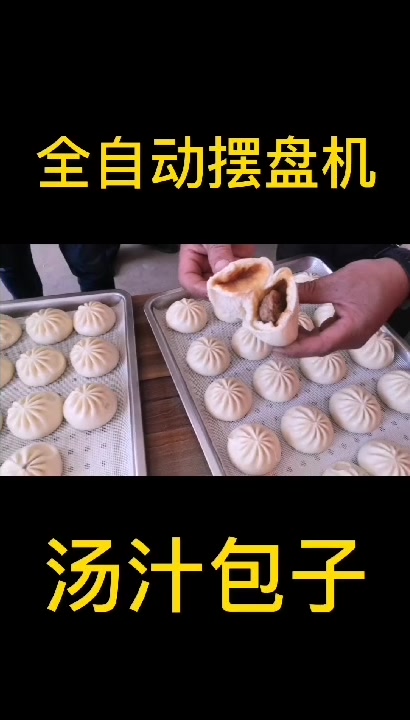 包子摆盘机客户来厂家现场操作使用