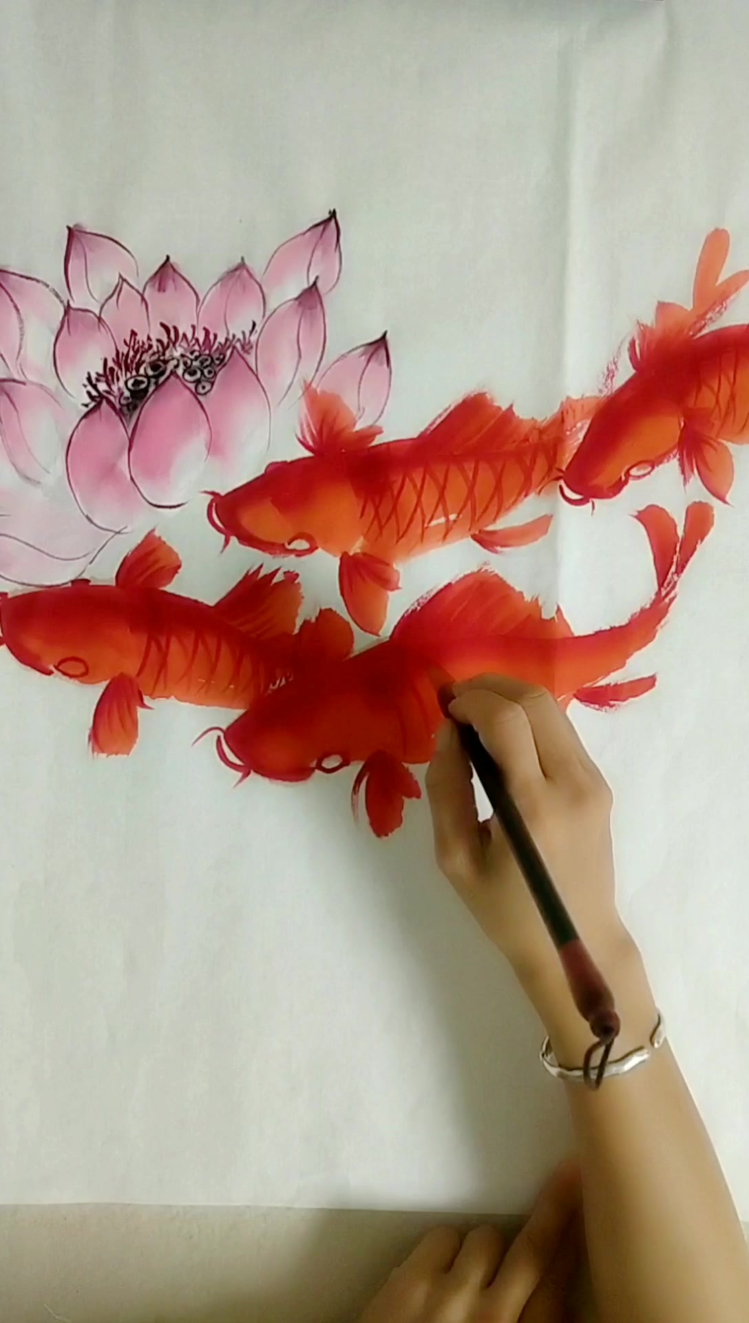 清楚简单的红鲤鱼画法,这样画就画活了