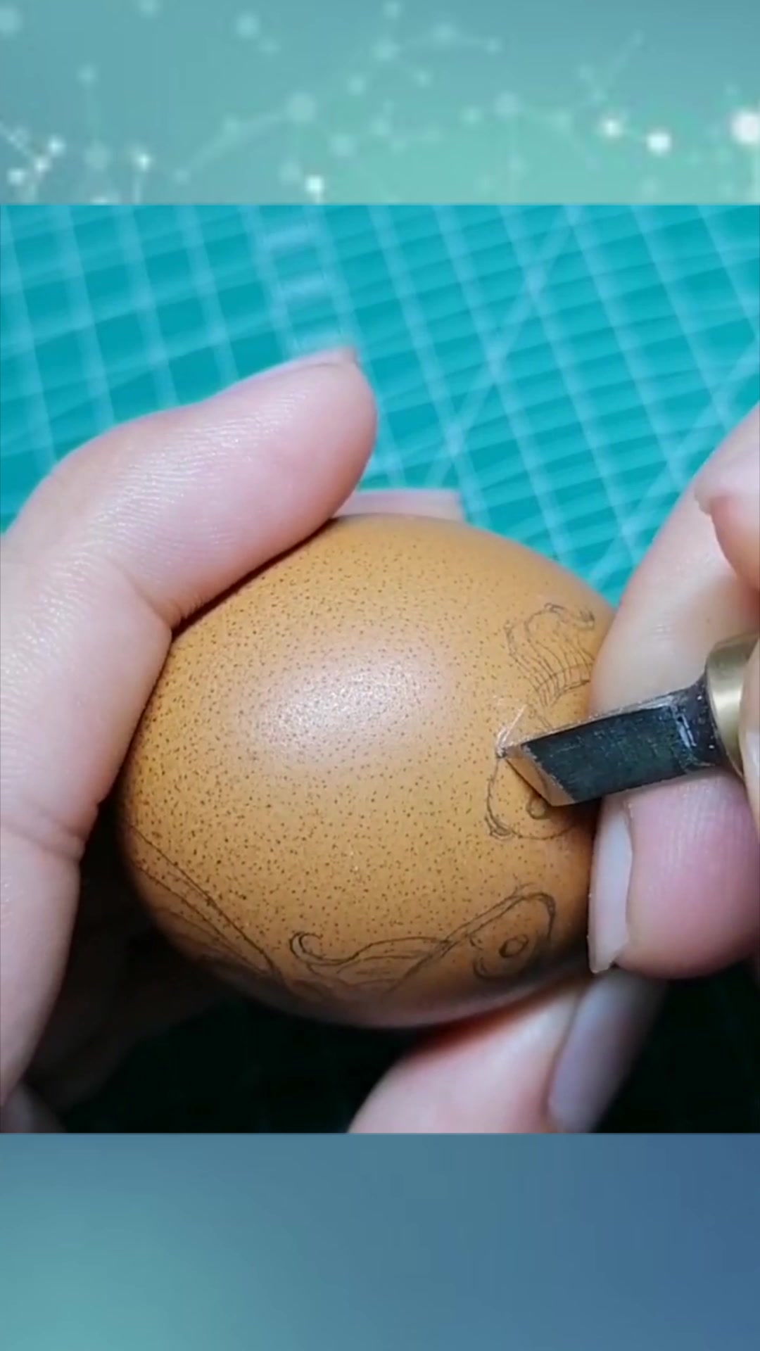 手工匠人技艺高,鸡蛋壳上雕刻金鱼,宝刀未老眼神还好,太厉害了