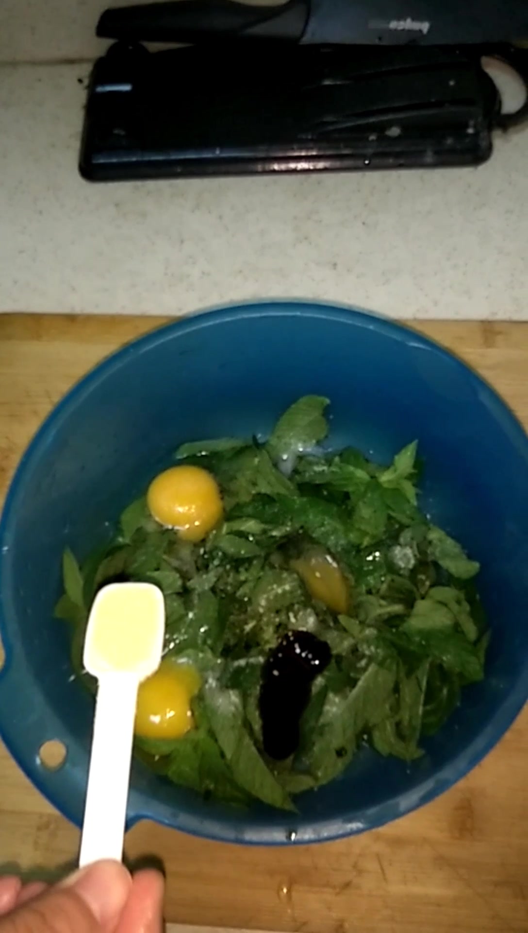 媳妇很爱吃,薄荷炒鸡蛋,非常的好吃