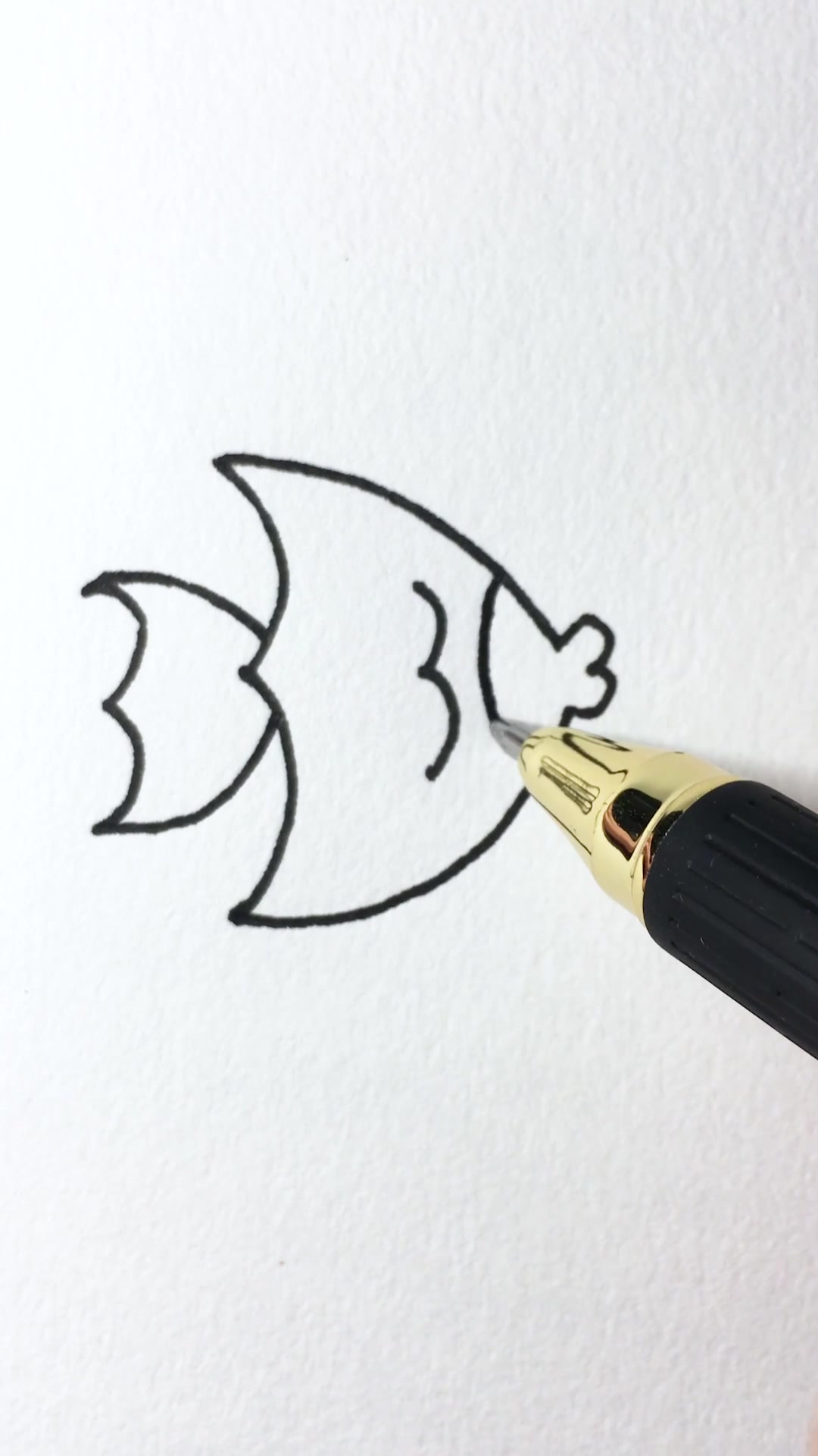 简笔画的小鱼,看起来很快乐#星知计划#