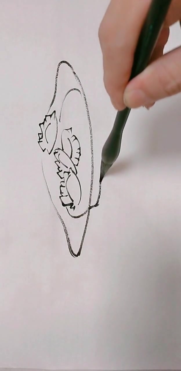 国画饺子画好了,来吃哇