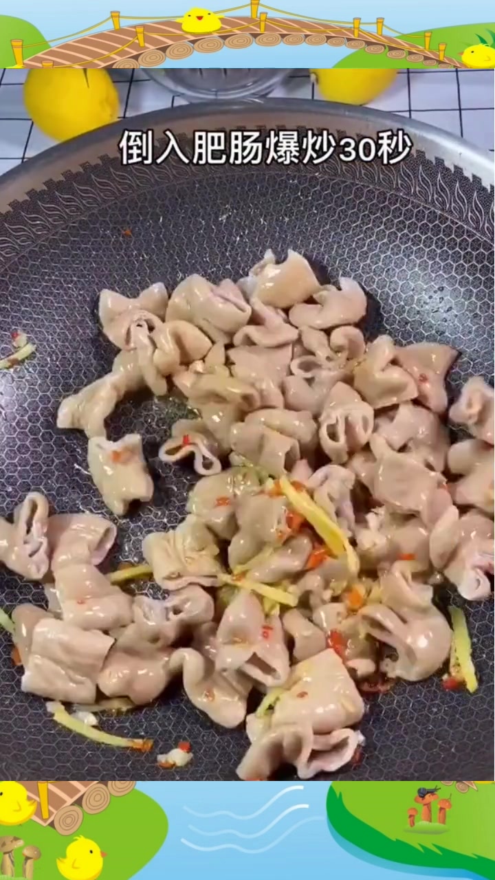 酸豆角炒猪大肠,非常美味