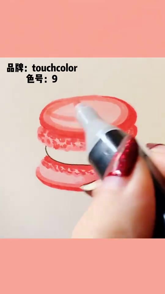 手绘马克笔画教程新研究出来超简单的方法画马卡龙三种颜色画完拯救手残