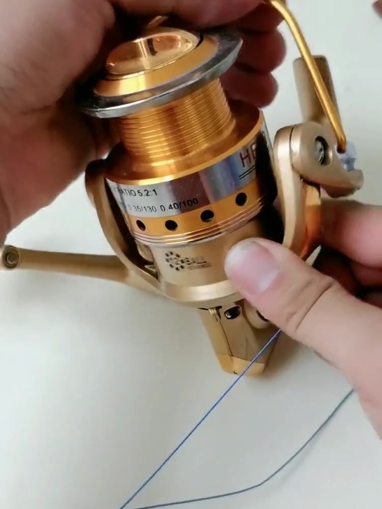 海竿纺车轮,如何正确的安装鱼线