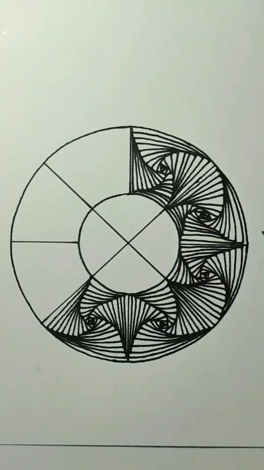 治愈系黑白线条画,过程极度舒适