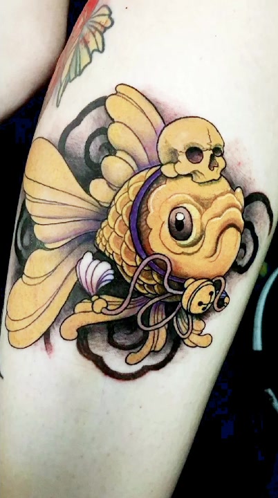 墨安tattoo金鱼效果
