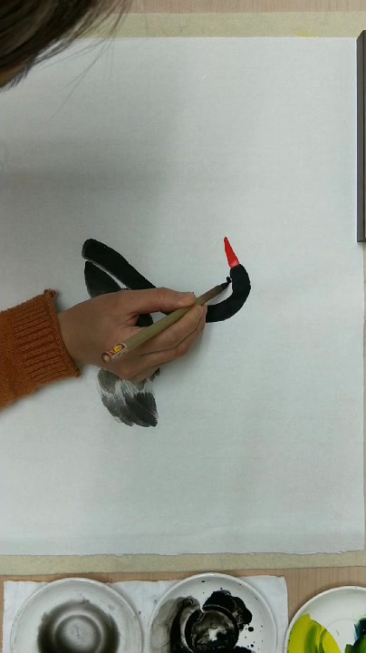 #刘岚画室#少儿国画课堂天鹅的画法(上)