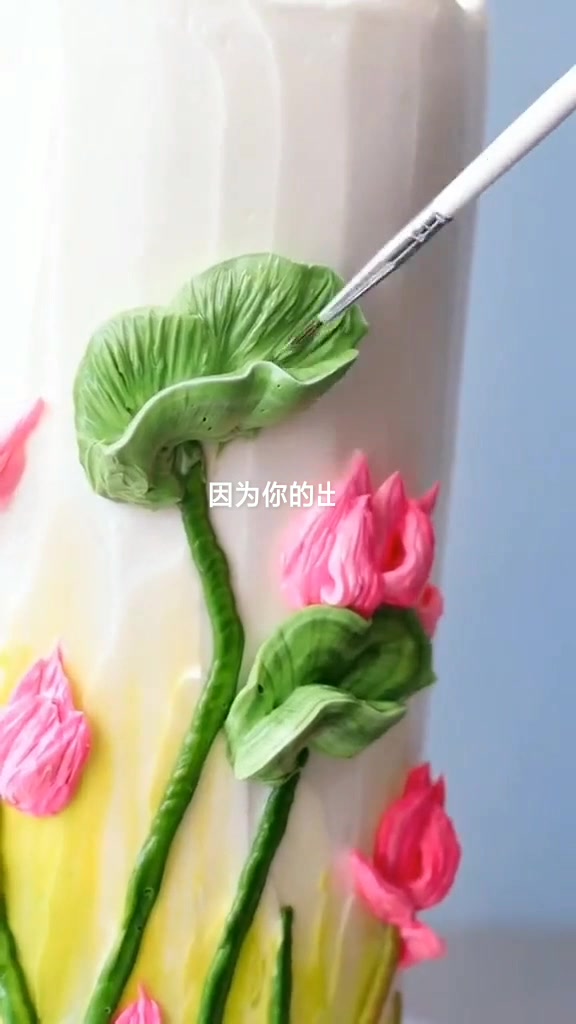 奶油3D素描作品蛋糕
