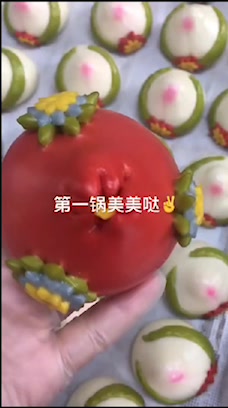 果蔬寿桃,中式蛋糕,健康营养,老人祝寿、生日必备寿桃馒头