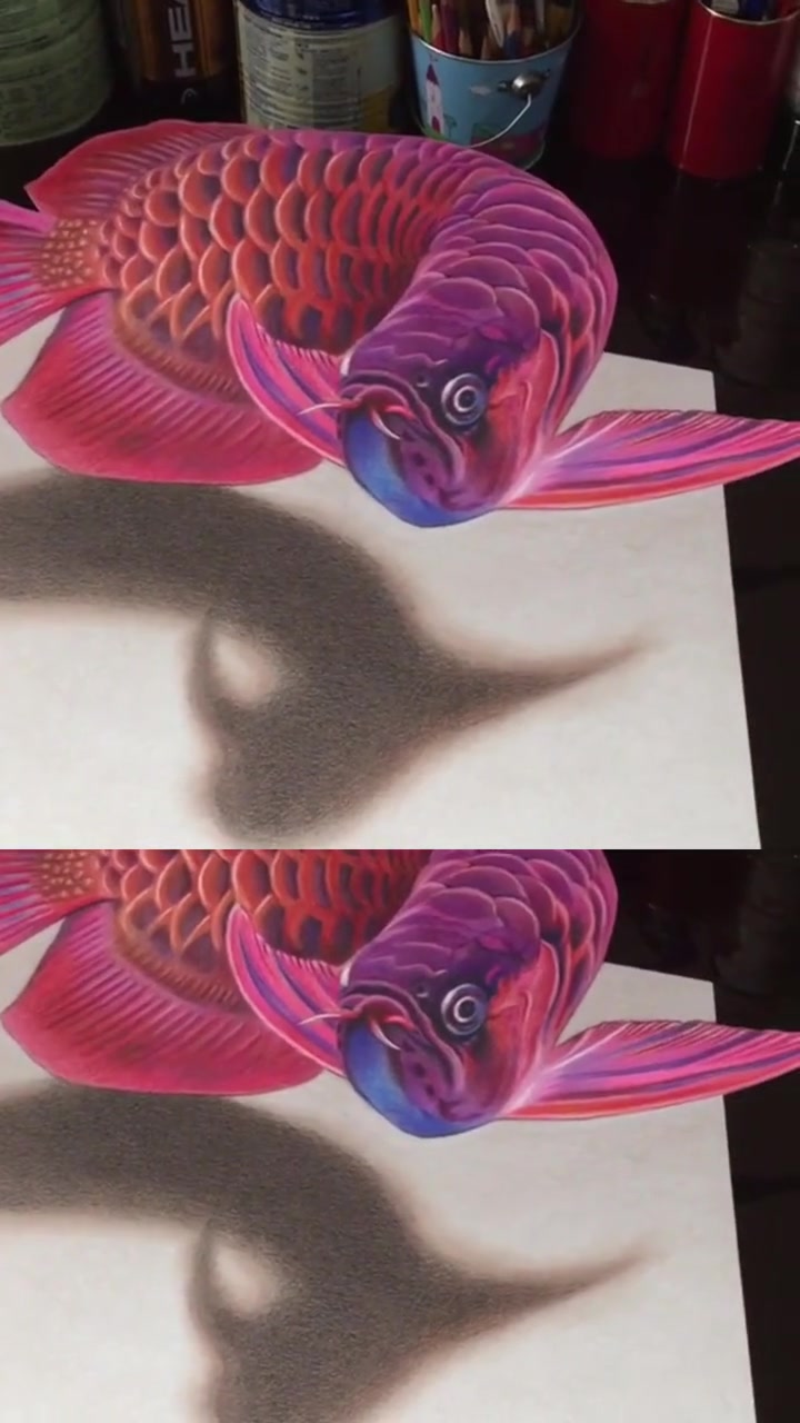 高手就是高手,这种会飞的鱼都能这么轻松的画出来,真是长见识