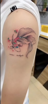 小鱼儿纹身图案#手臂纹身#吴江酷客纹身
