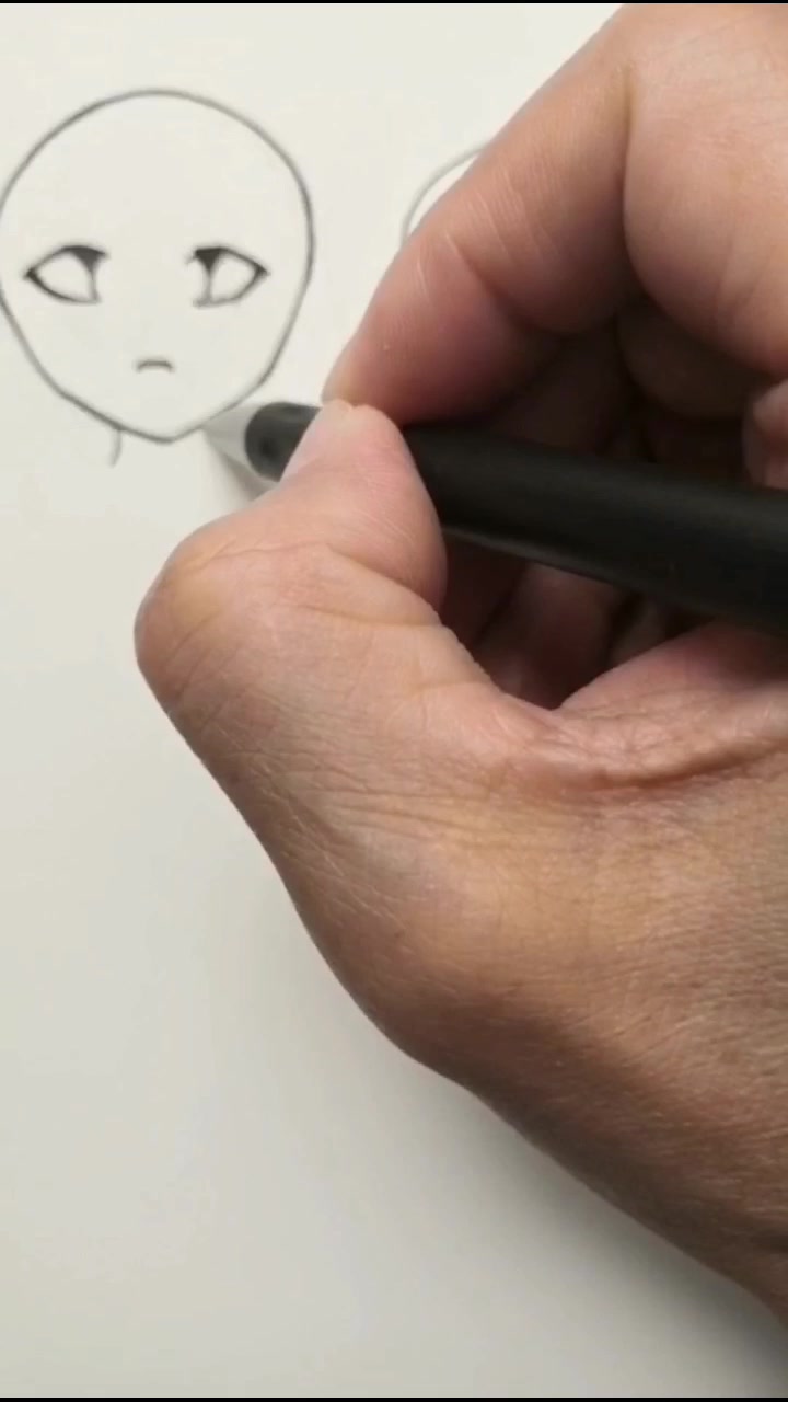 趣味简笔画,怎样画Q版人物头部