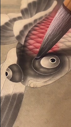 李杰武画工笔金鱼～纸本金鱼画法