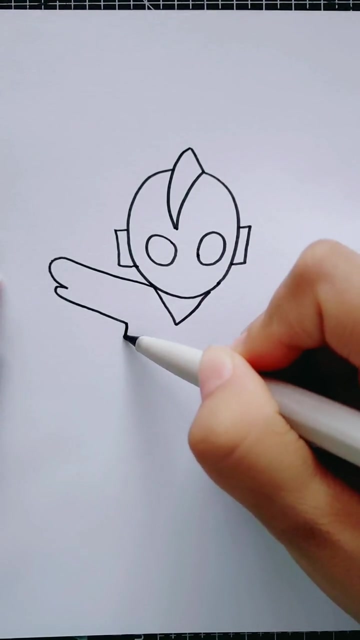 可爱的奥特曼简笔画,小朋友肯定会喜欢,家长一定要学会