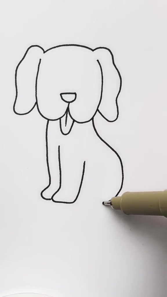 小狗狗动物简笔画一看就会每日亲子陪伴