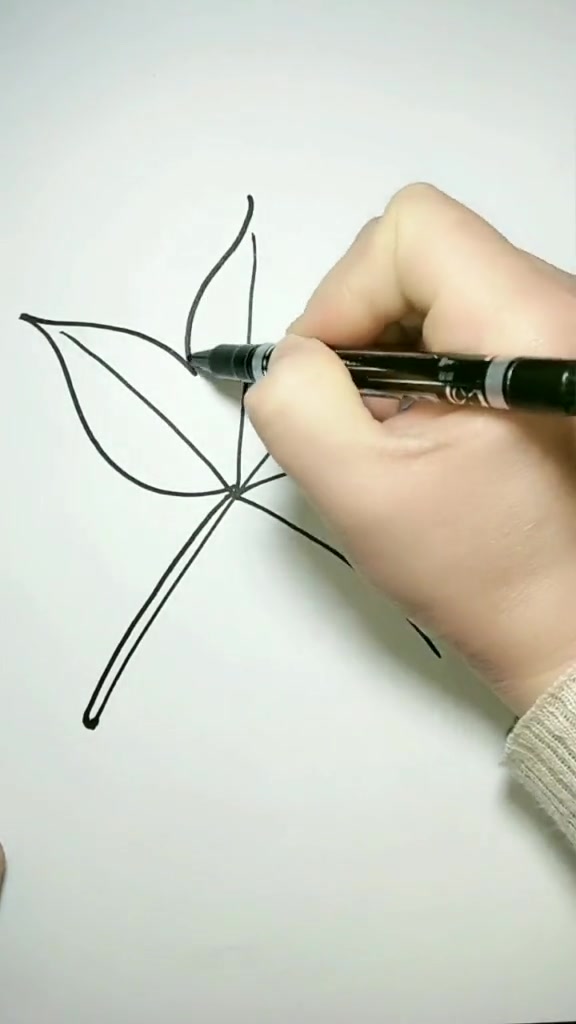 最简单画树叶简笔画简笔画教程简笔画