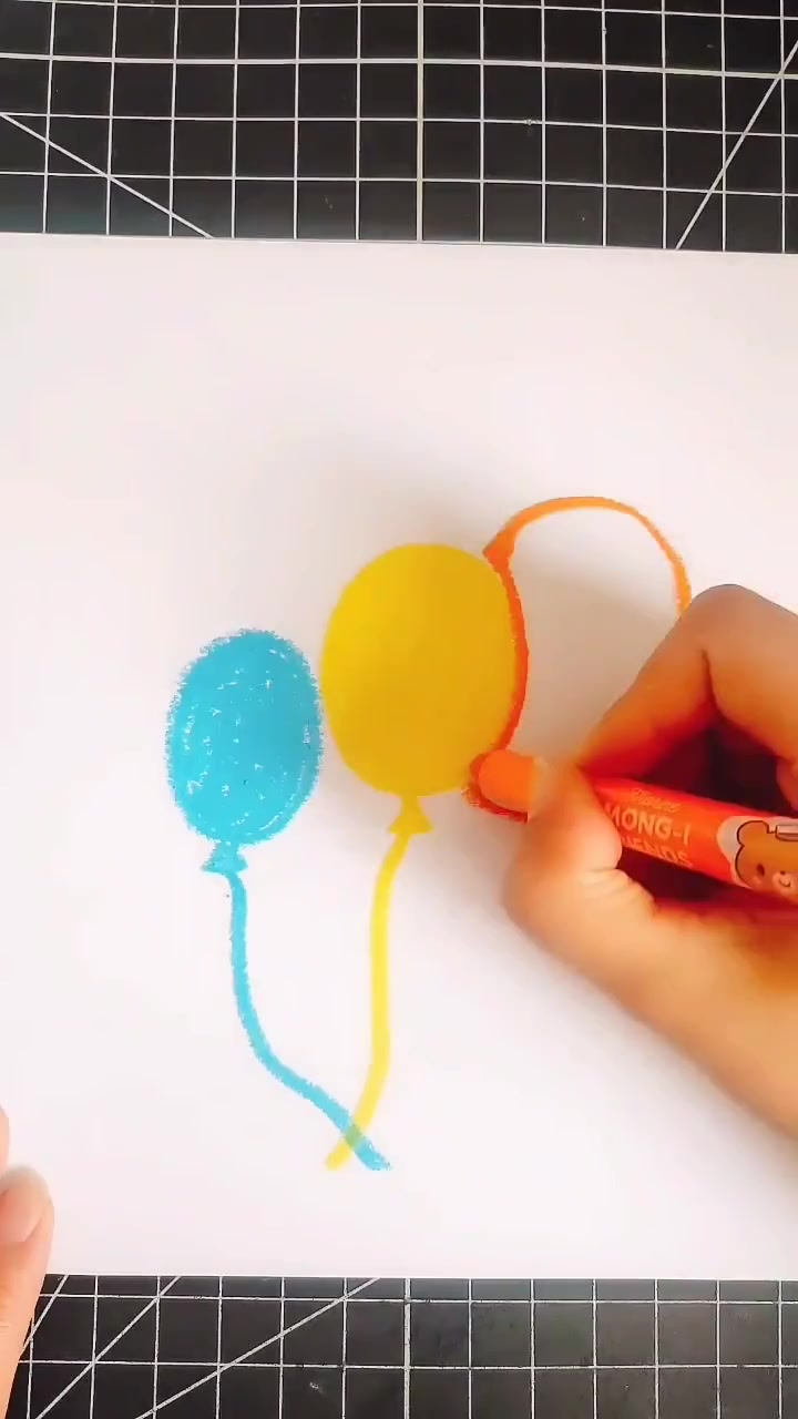 彩色的气球简笔画,做手抄报一定用的上,看一遍就学会了