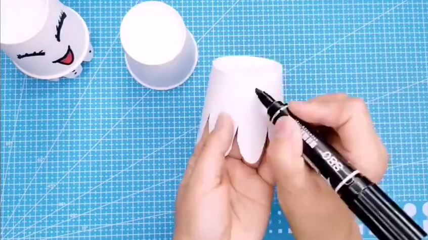 #手工# 好玩的弹跳小章鱼,两个纸杯就搞定~手工实用DIY 