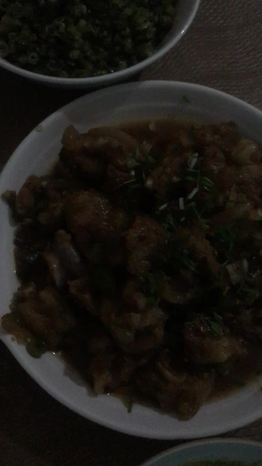 农家美食简简单单,三菜一汤,香辣猪脚.紫豆角.冬瓜.白菜肉丝汤