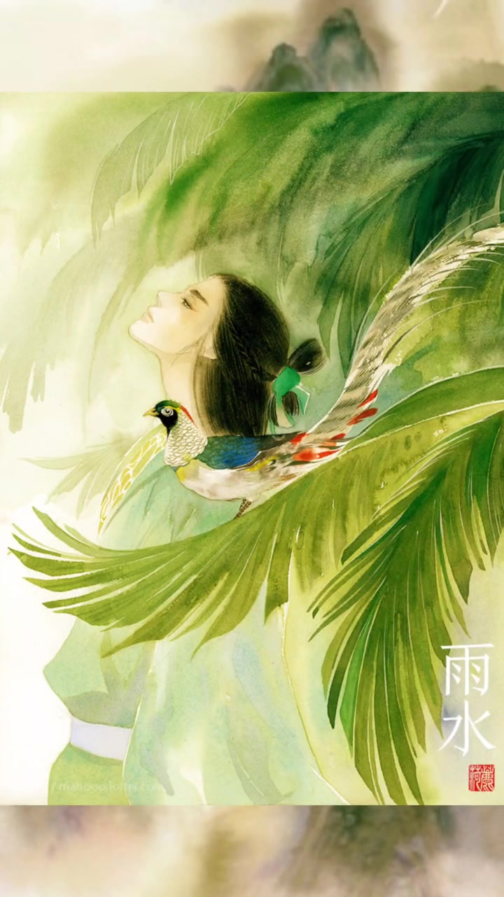 插画欣赏,看浮生物语了解了“鹿荷”那么柔和缥缈的画风,爱了!