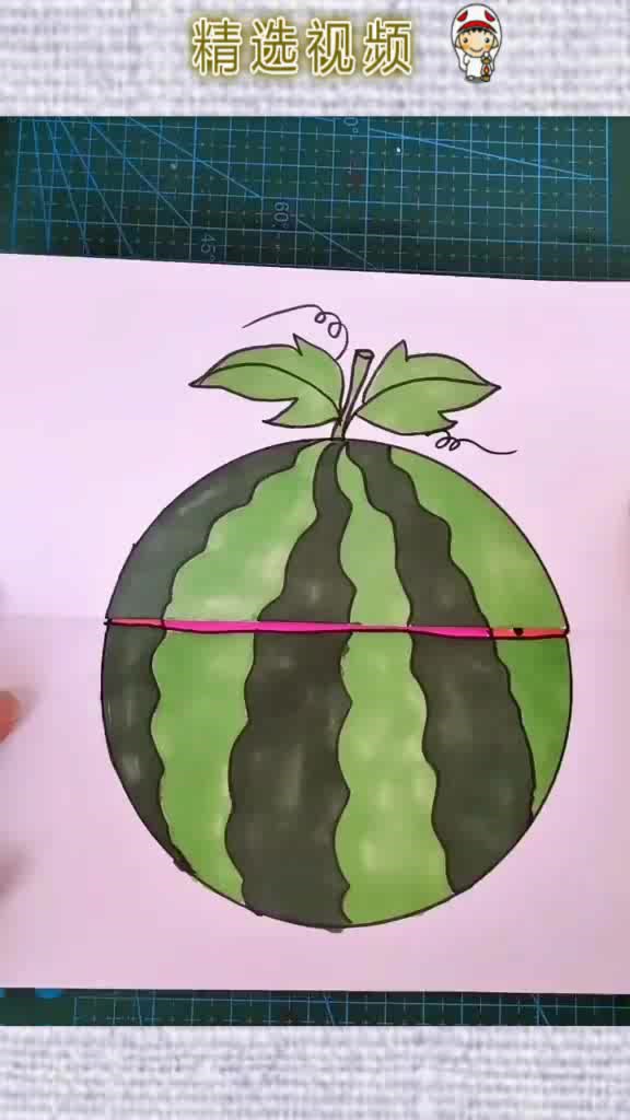 儿童简笔画,猜猜西瓜被谁偷吃了