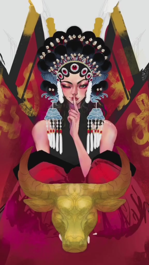 插画欣赏,感受一下画技,这样的金牛你们爱了吗?