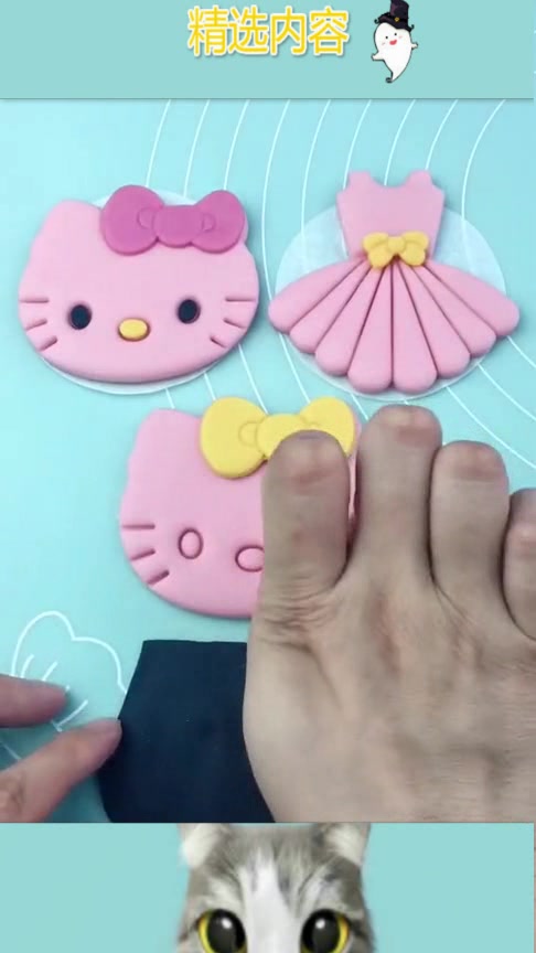 原来店里的Kitty馒头那么好看,都是借助模具做出来的