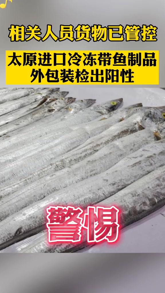 山西太原进口冷冻带鱼制品外包装检出阳性 相关人员货物已管控