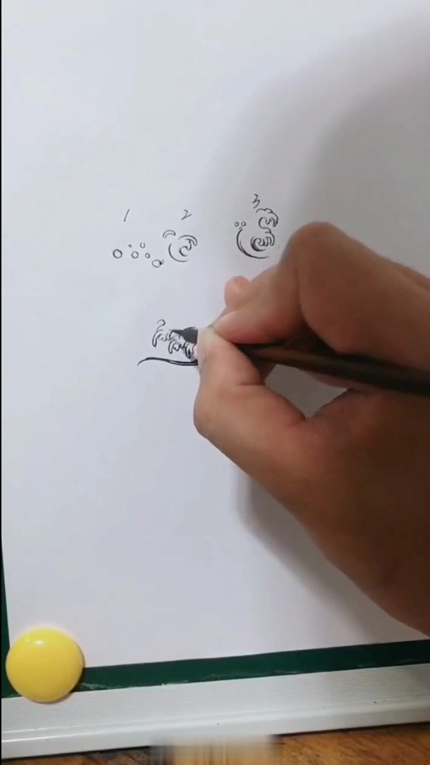 中国画,不会画浪花的可以留着看!