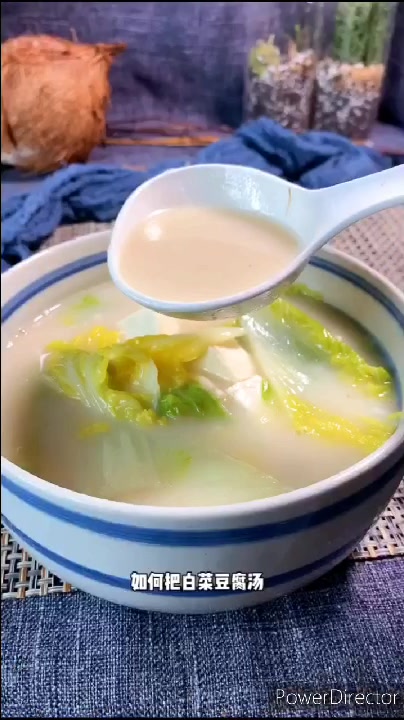 白菜豆腐汤,太好喝了,汤头奶白香味浓郁,营养美味