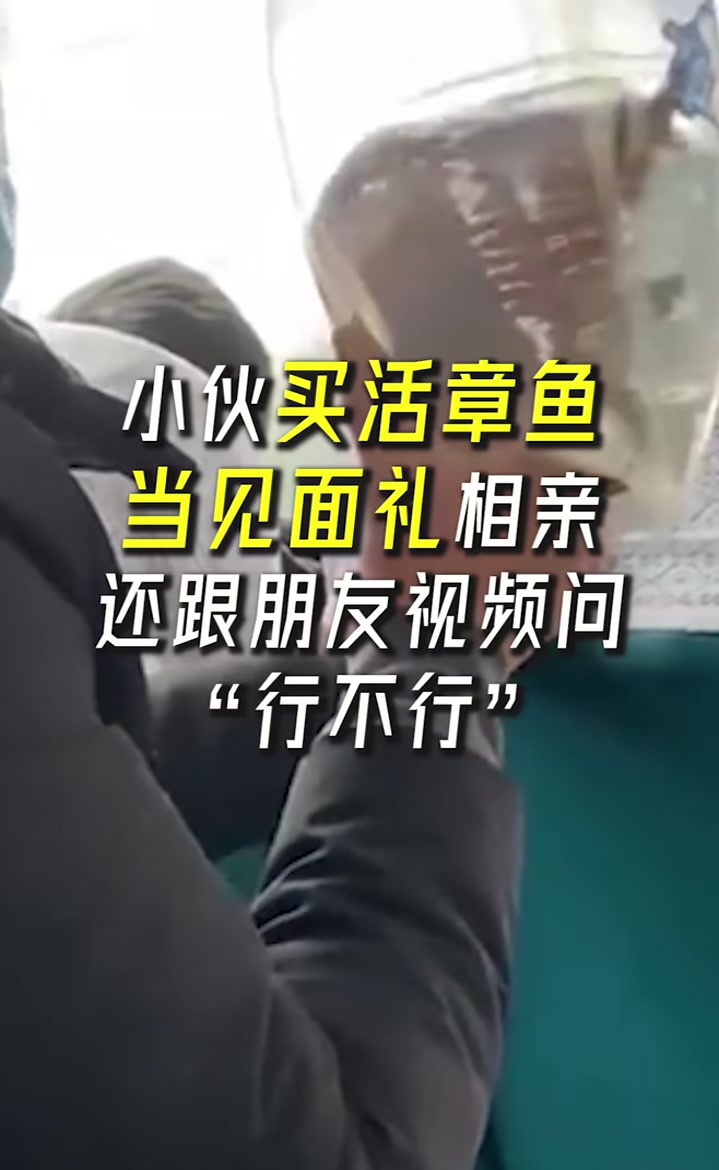 小伙买活章鱼当见面礼相亲 还跟朋友视频问“行不行”